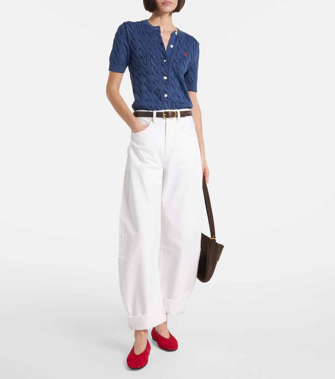 Frame - Bubble high-rise barrel-leg jeans