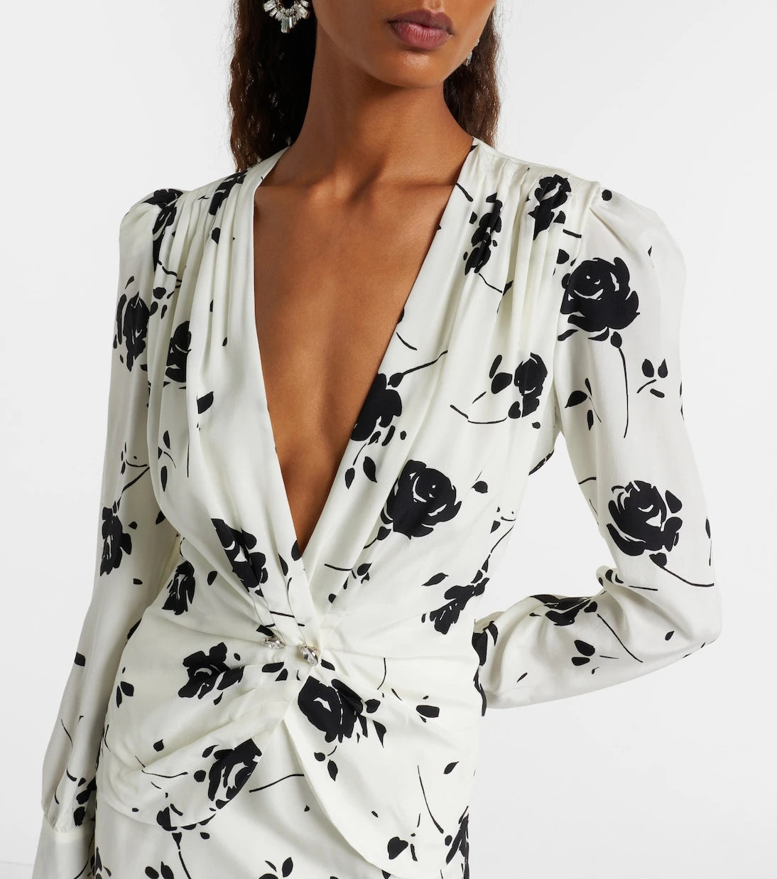 Alessandra Rich - Floral silk midi dress
