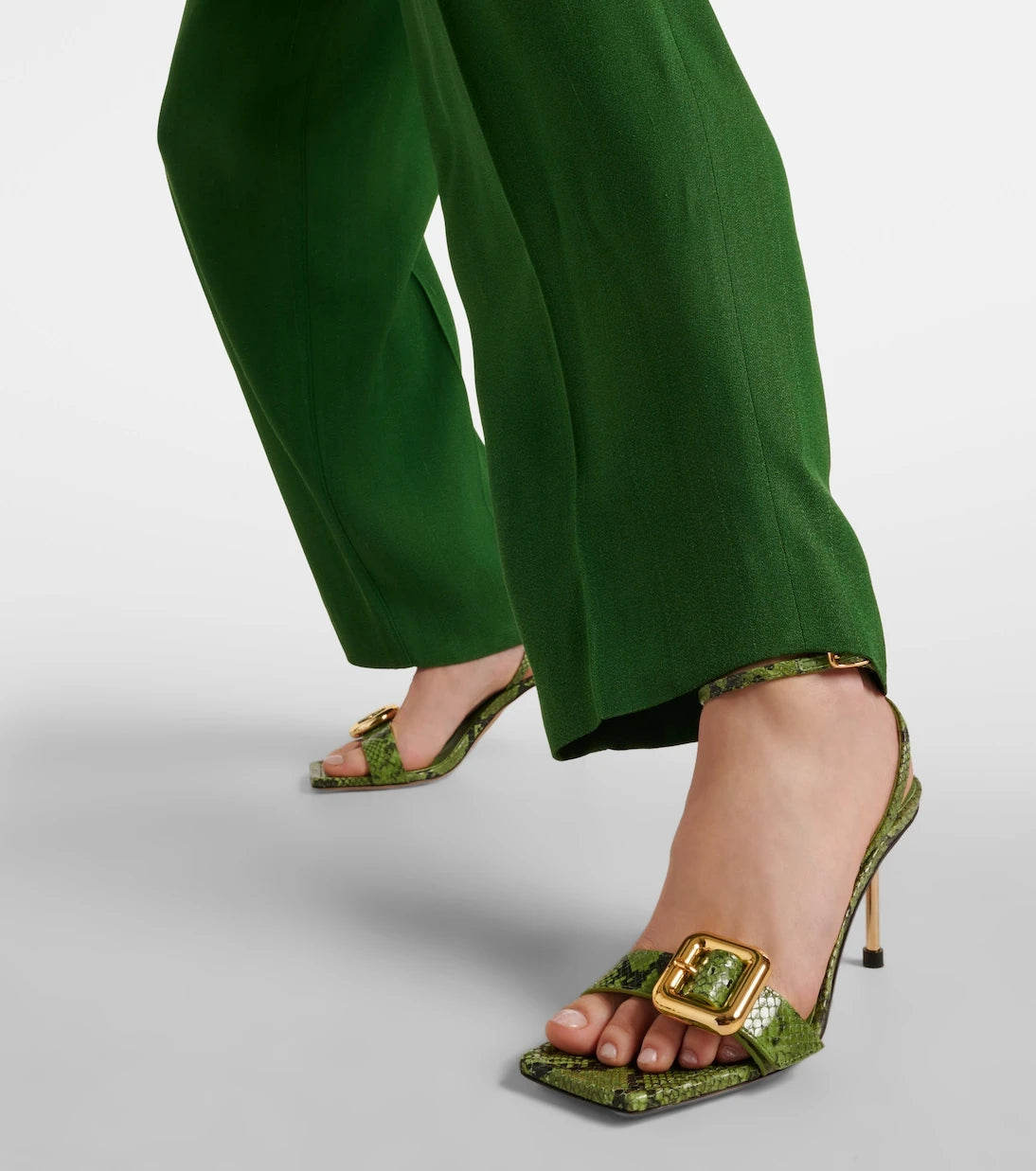 Jacquemus - Les Sandales Regalo croc-effect leather sandals