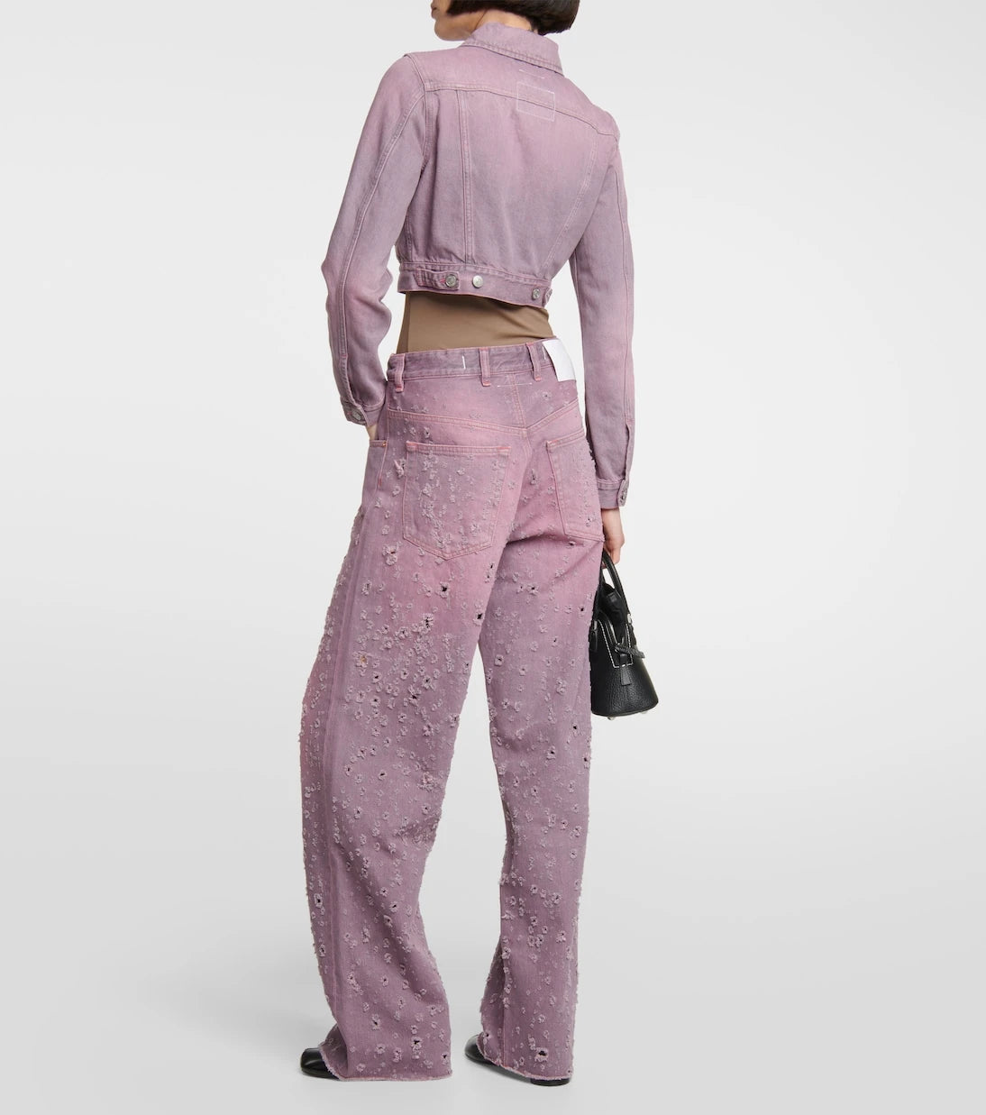 MM6 Maison Margiela - Cropped denim jacket