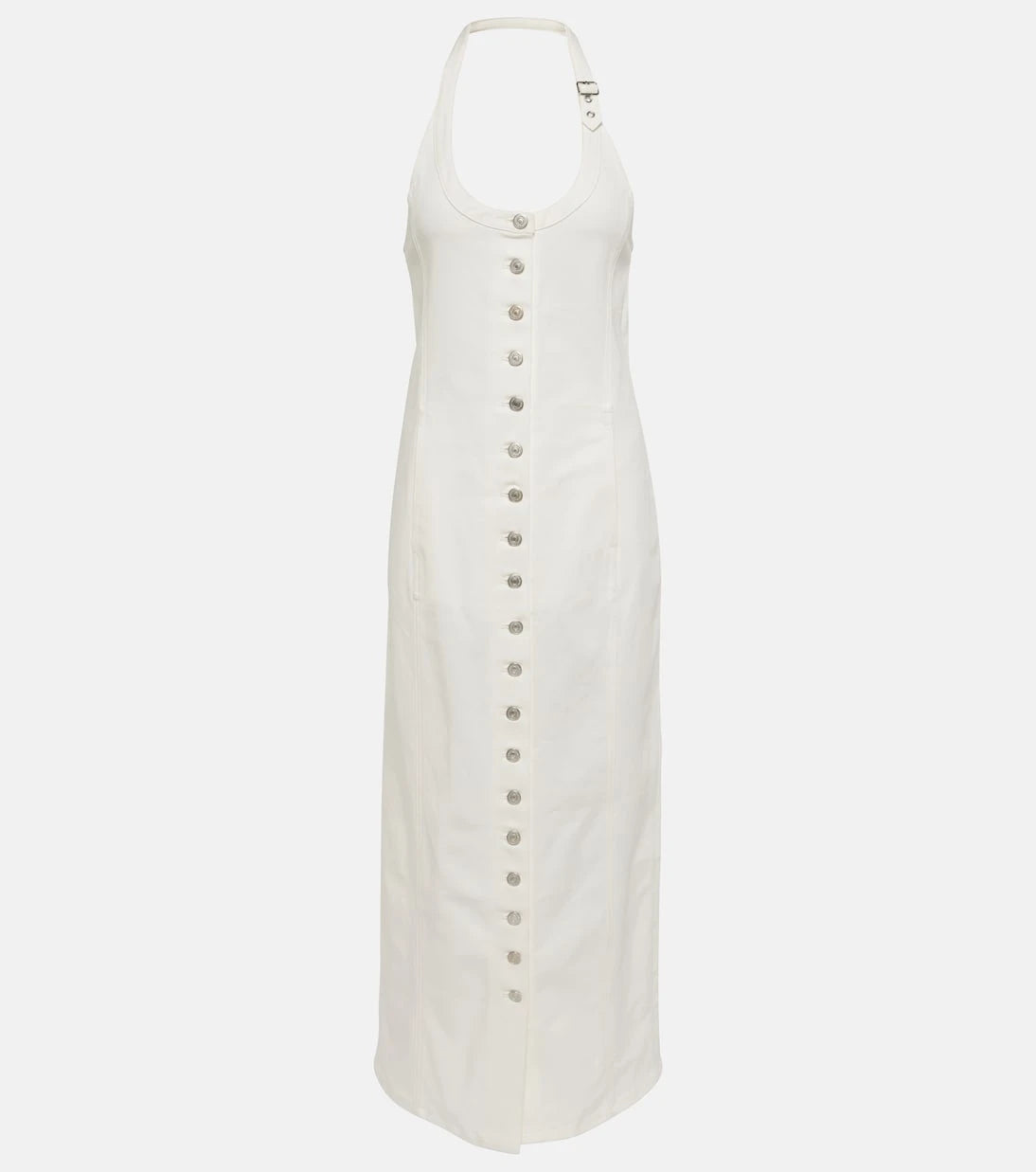 Courrèges - Multiflex denim midi elbise