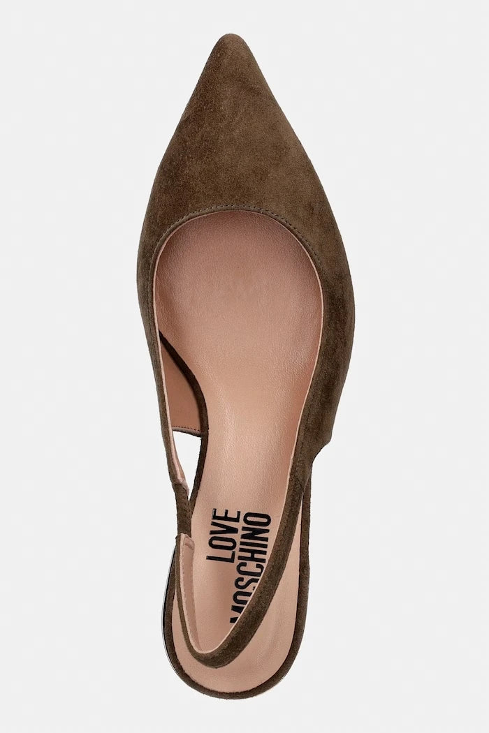 Love Moschino süet topuklu ayakkabılar