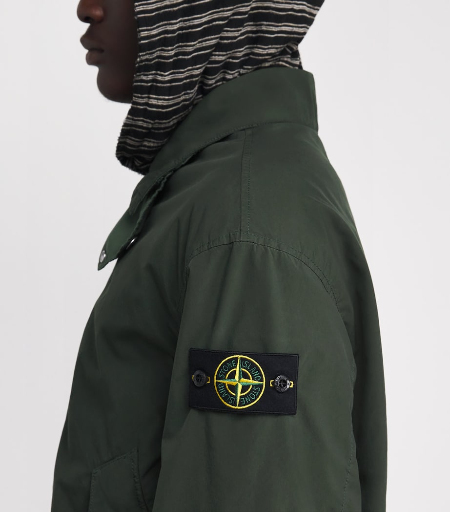 Stone Island Green Canvas Waterproof Compass Jacket