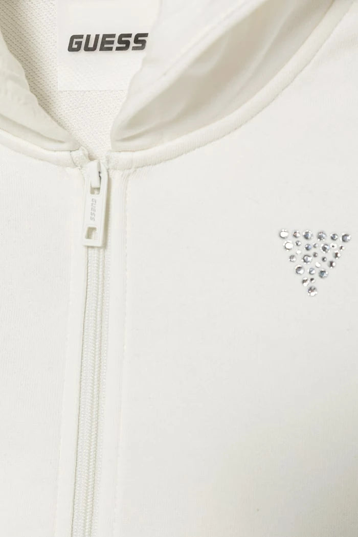 Guess çocuk pamuklu fermuarlı sweatshirt