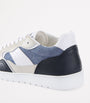 Denim-Leather Benn Sneakers