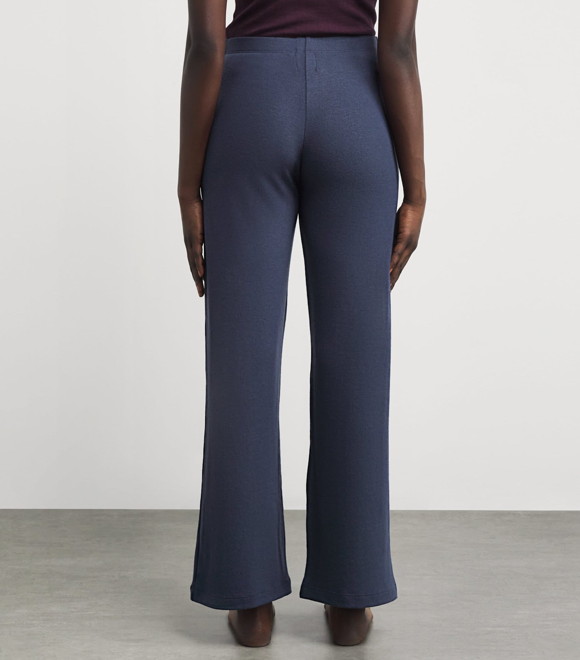 Navy Lauren Wide-Leg Lounge Trousers