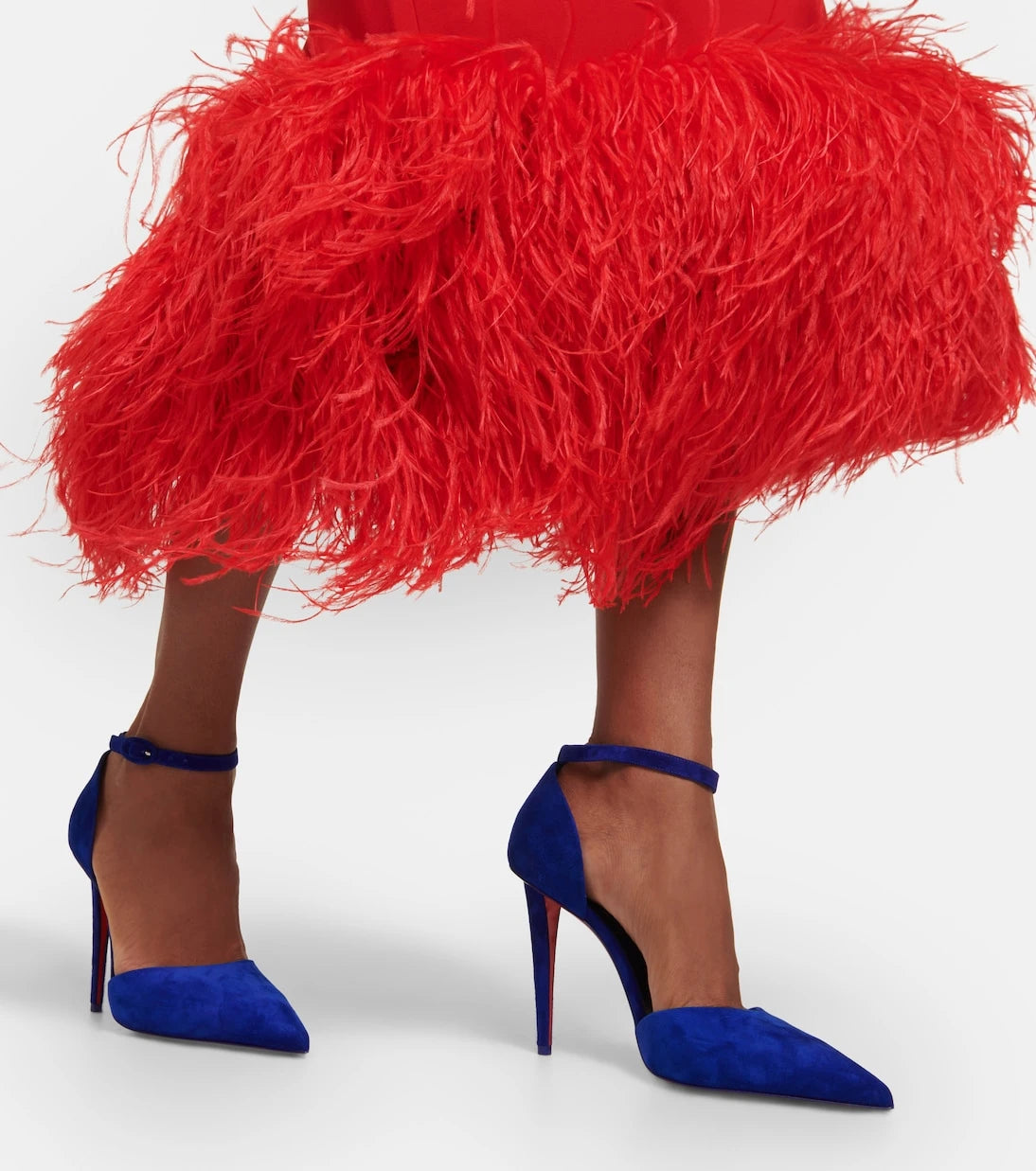 Christian Louboutin - Astrida Bride 100 suede pumps