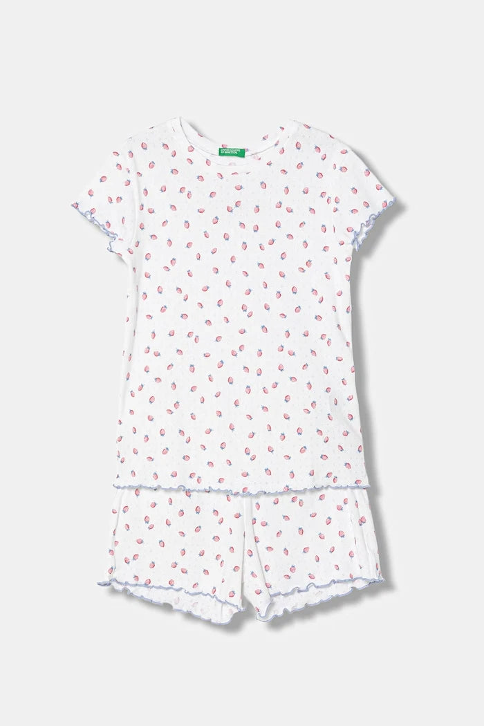 United Colors of Benetton çocuklar için iki parçalı pamuklu pijama