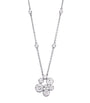 Platinum and Diamond Raindance Large Cluster Pendant