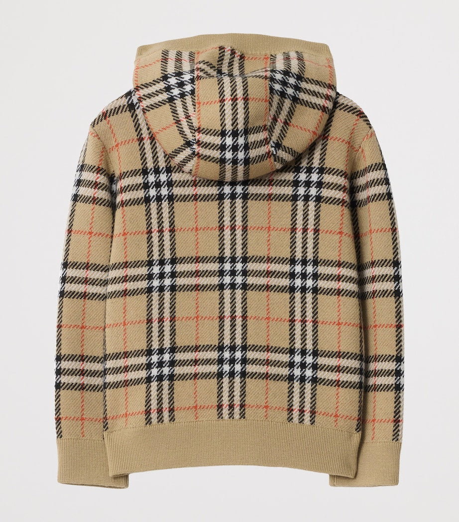 Burberry Kids Wool Check Hoodie (3-12 Years)