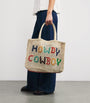 Multi Small Jute Howdy Cowboy Tote Bag