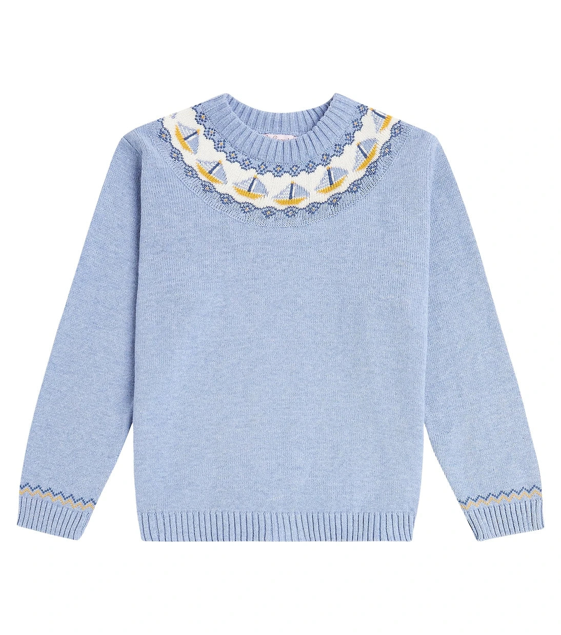 La Coqueta - Intarsia cotton sweatshirt