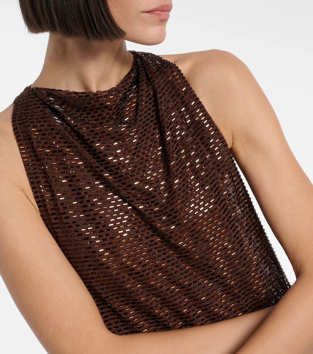 Self-Portrait - Rhinestone-embellished maxi dress