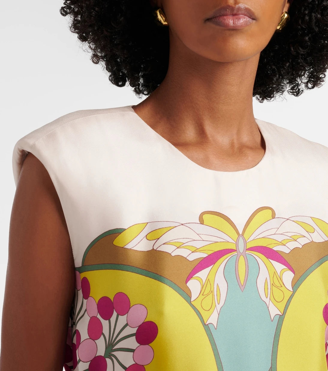La DoubleJ - San Carlo printed silk satin midi dress