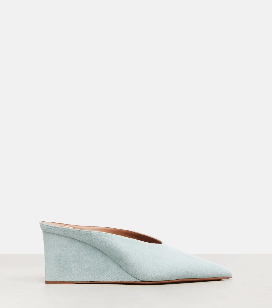 Alaïa - Cube 75 suede wedge mules