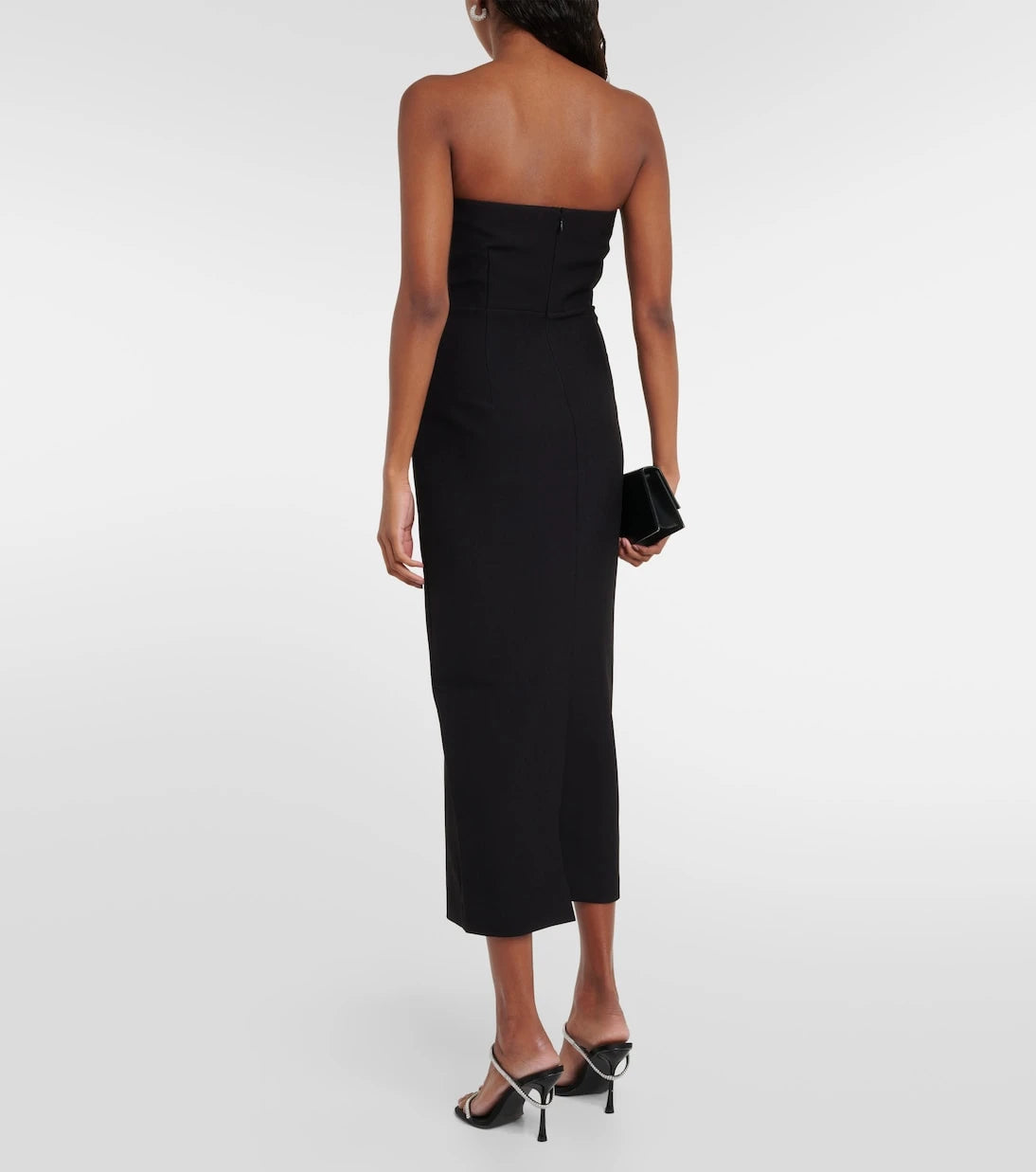 Roland Mouret - Strapless crêpe midi dress