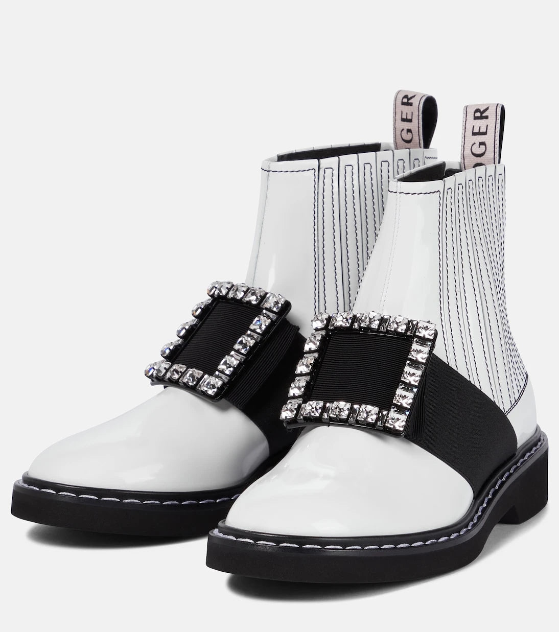 Roger Vivier - حذاء تشيلسي Viv' Rangers من الجلد المصقول