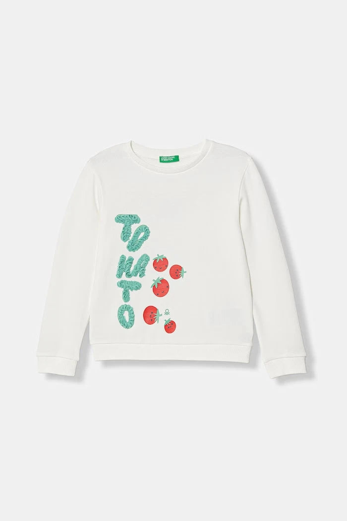 United Colors of Benetton çocuk pamuklu sweatshirt