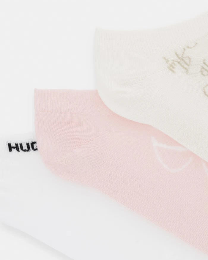 HUGO kadın pamuklu çorap 3P AS MONOGRAM CC W 3’lü