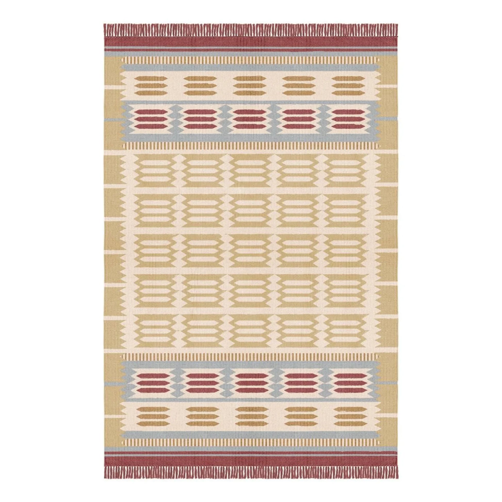 Layered - Röllakan Hilma wool rug | Dark Beige