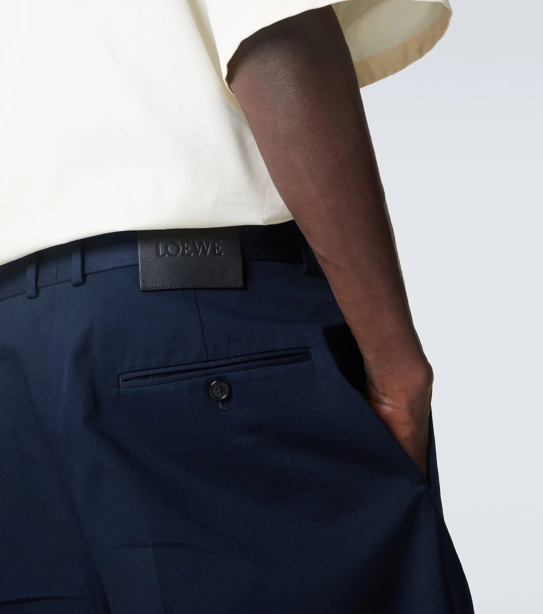 Loewe - Pleated cotton gabardine wide-leg pants
