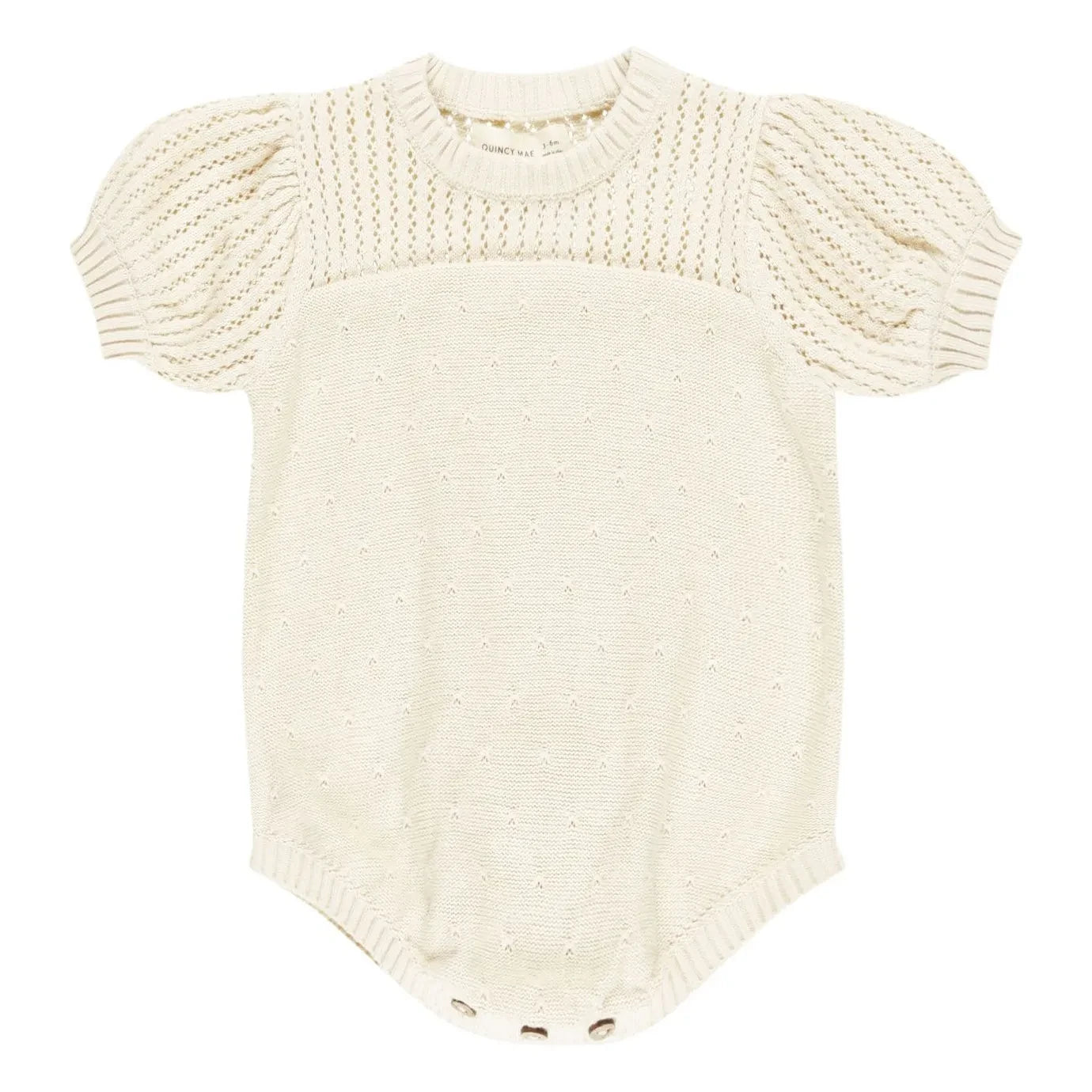 Quincy Mae - Mesh romper | Ecru