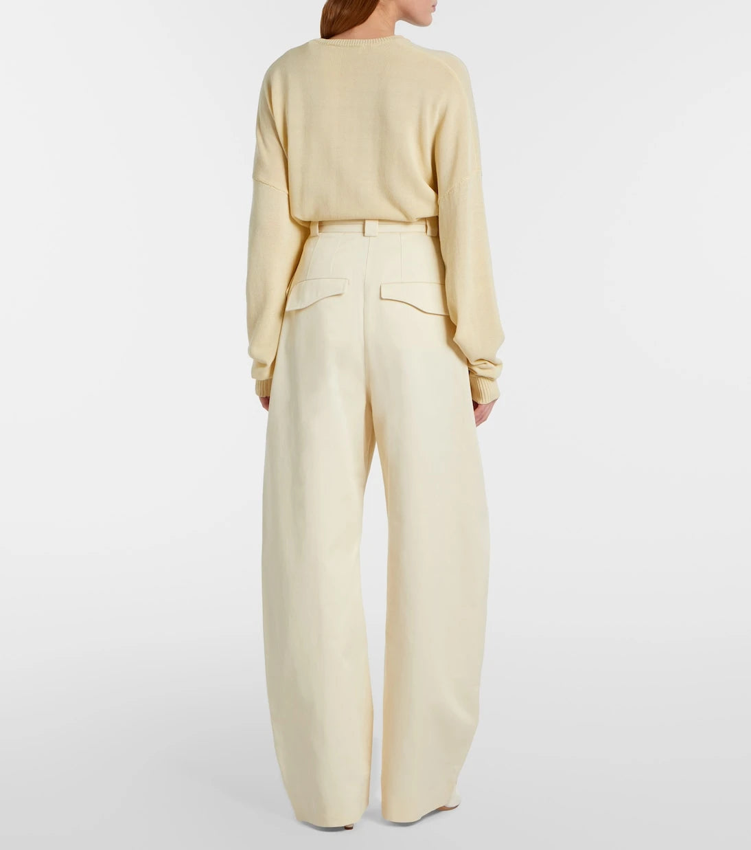 Sportmax - Idoneo cotton gabardine wide-leg pants