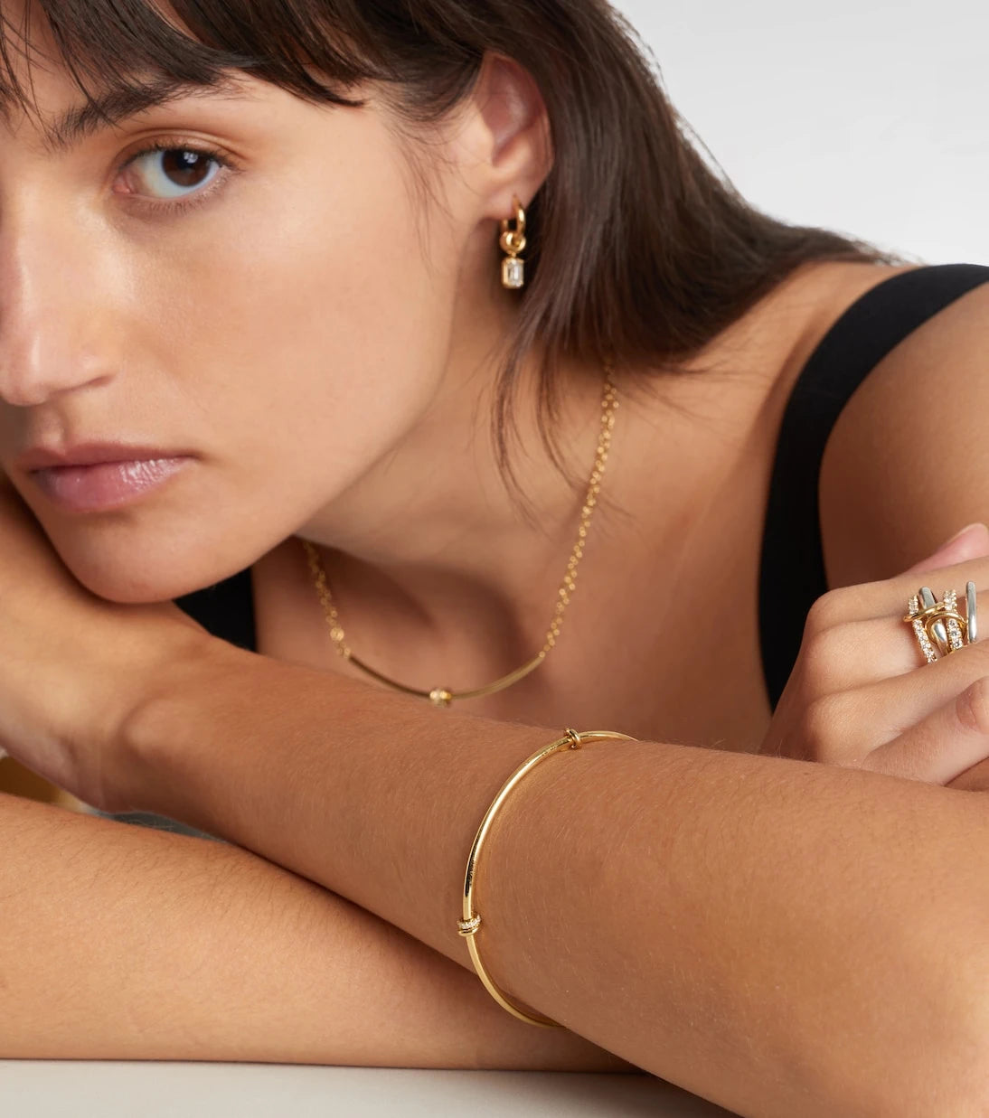 Spinelli Kilcollin - Kini 18kt gold bangle with diamonds