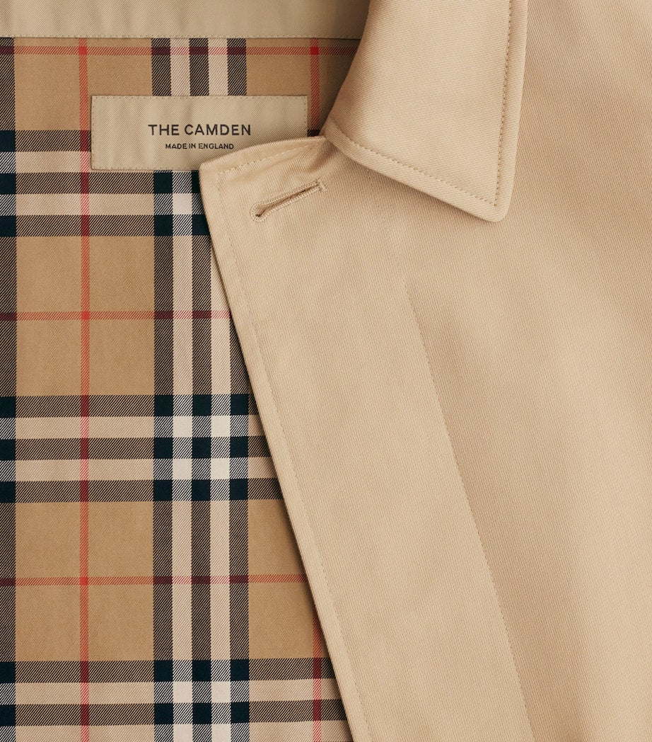 Burberry Yellow Cotton Camden Heritage Short Car Coat