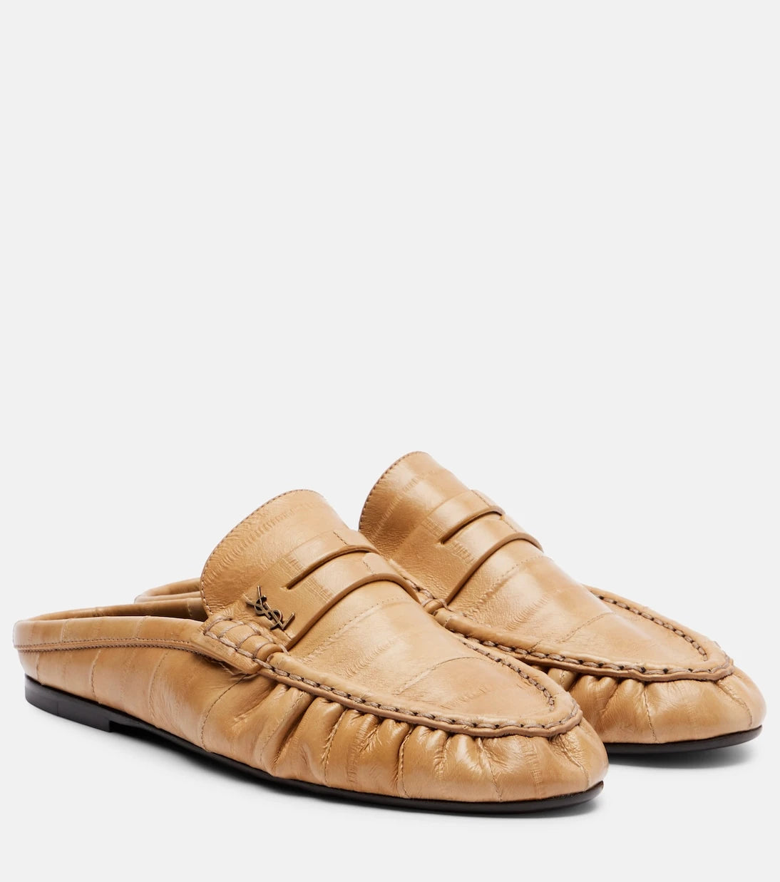 Saint Laurent - Le Loafer eel leather mules