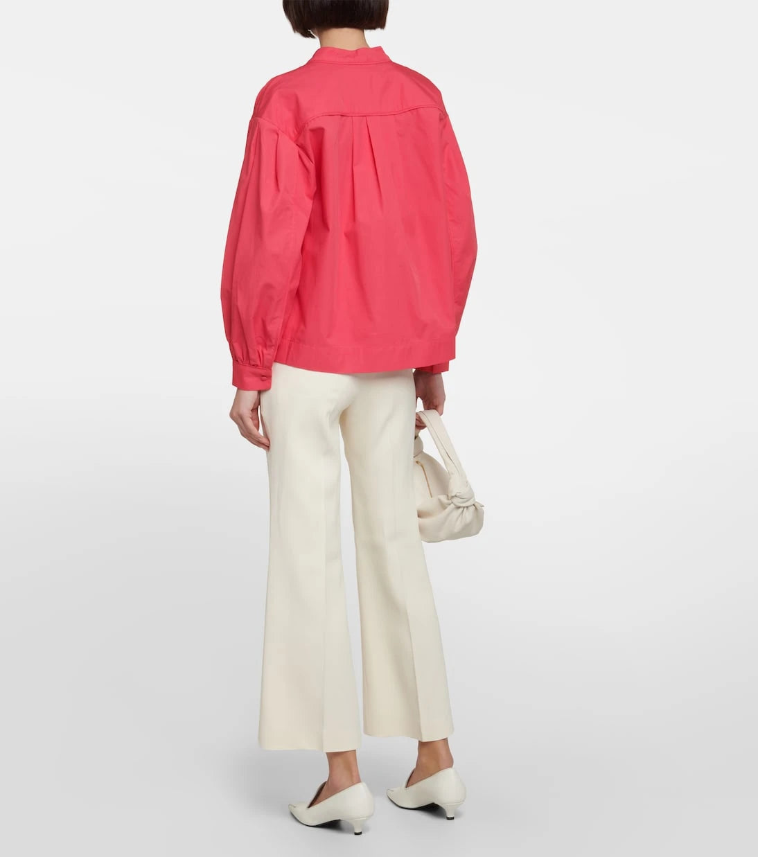 CO - V-neck cotton blouse