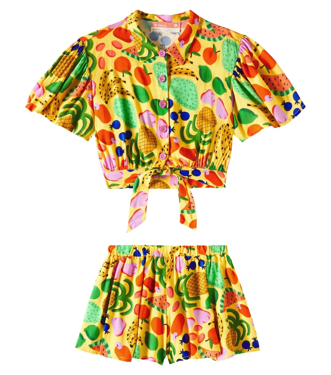 Fábula - Printed top and shorts set
