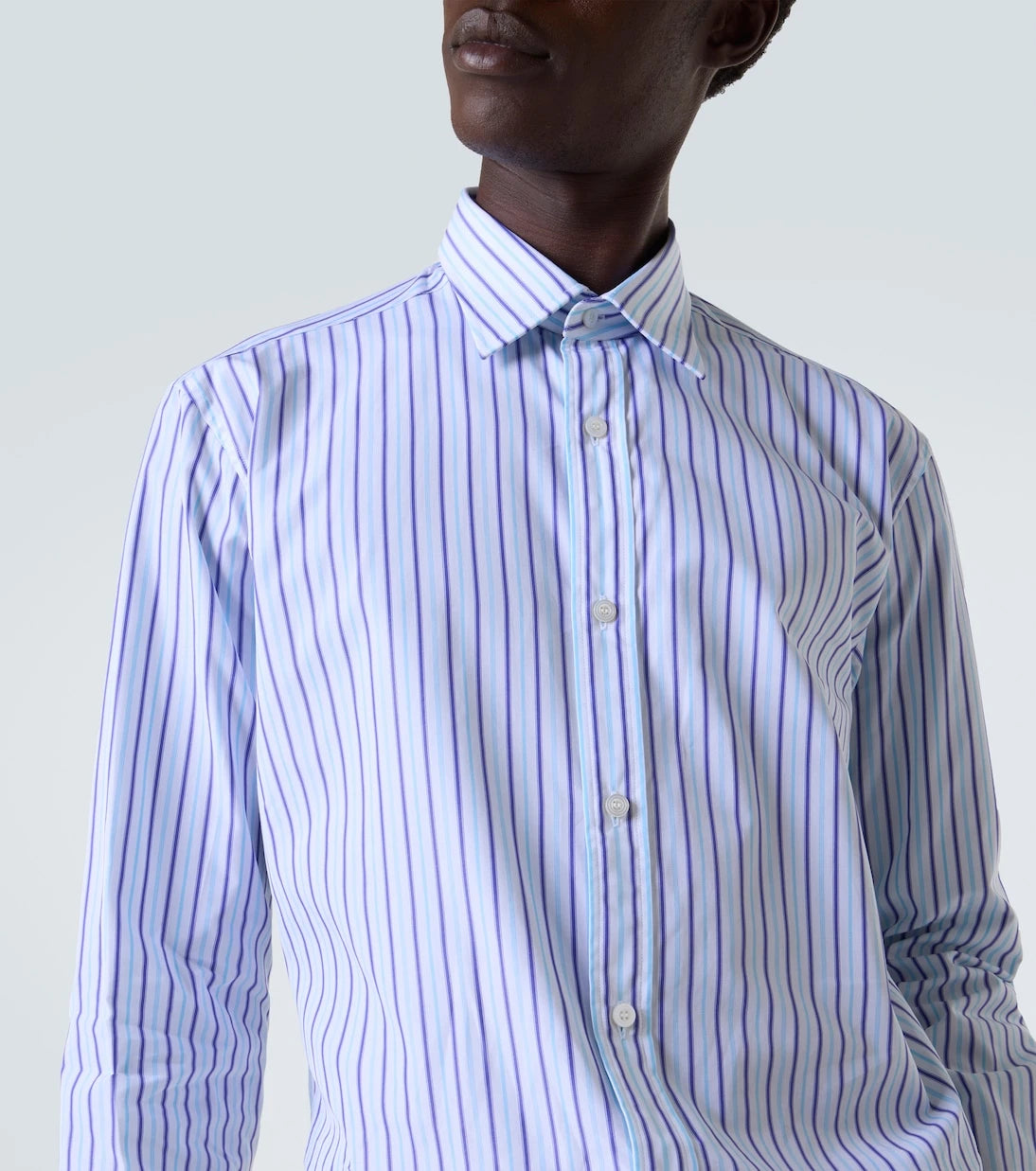 Charvet - Striped cotton poplin shirt