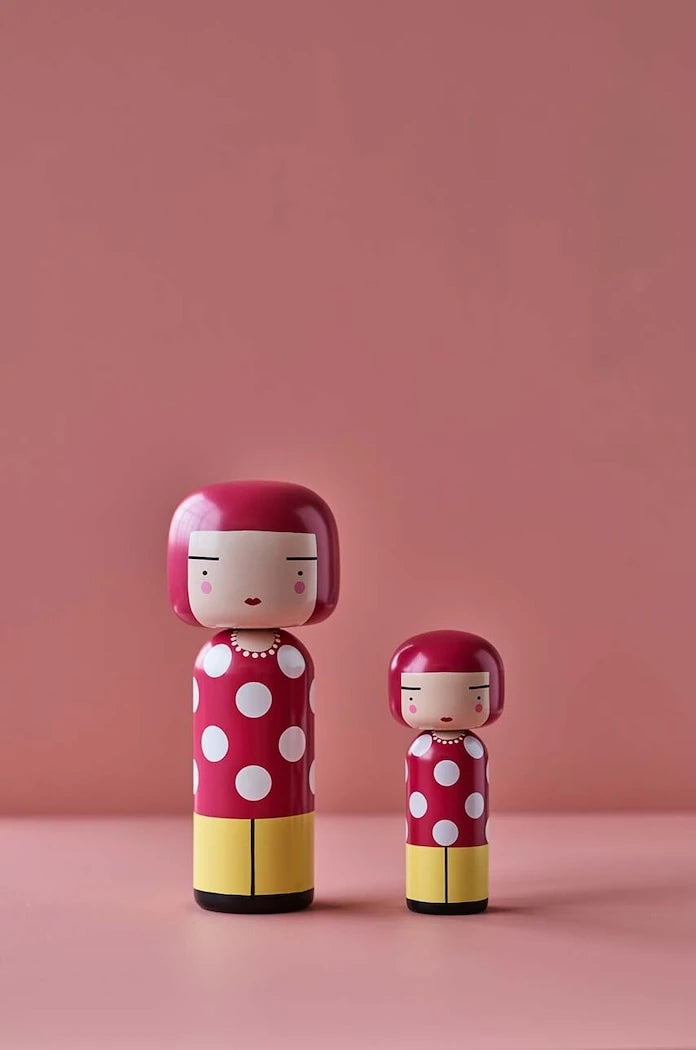 Lucie Kaas Dot Kızılağaç Ağacı Kokeshi Bebek