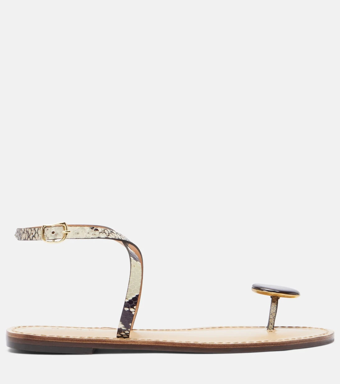 Amanu - Kigali snake-effect leather sandals