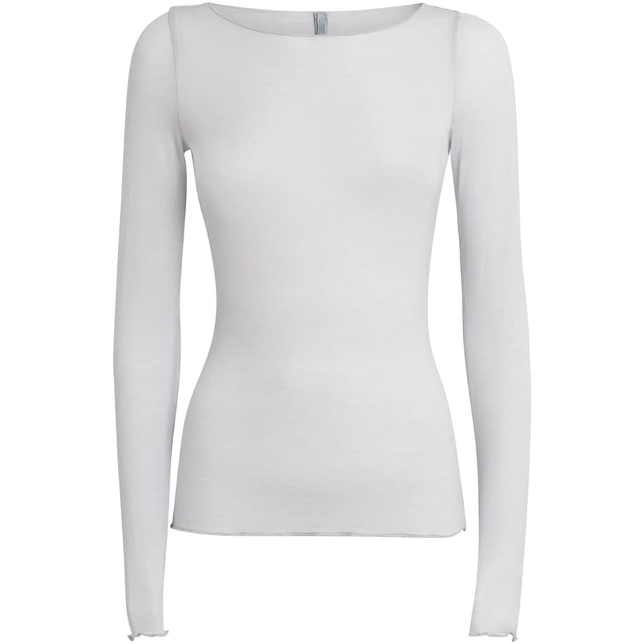 Skims Grey Modal-Blend Boat-Neck T-Shirt