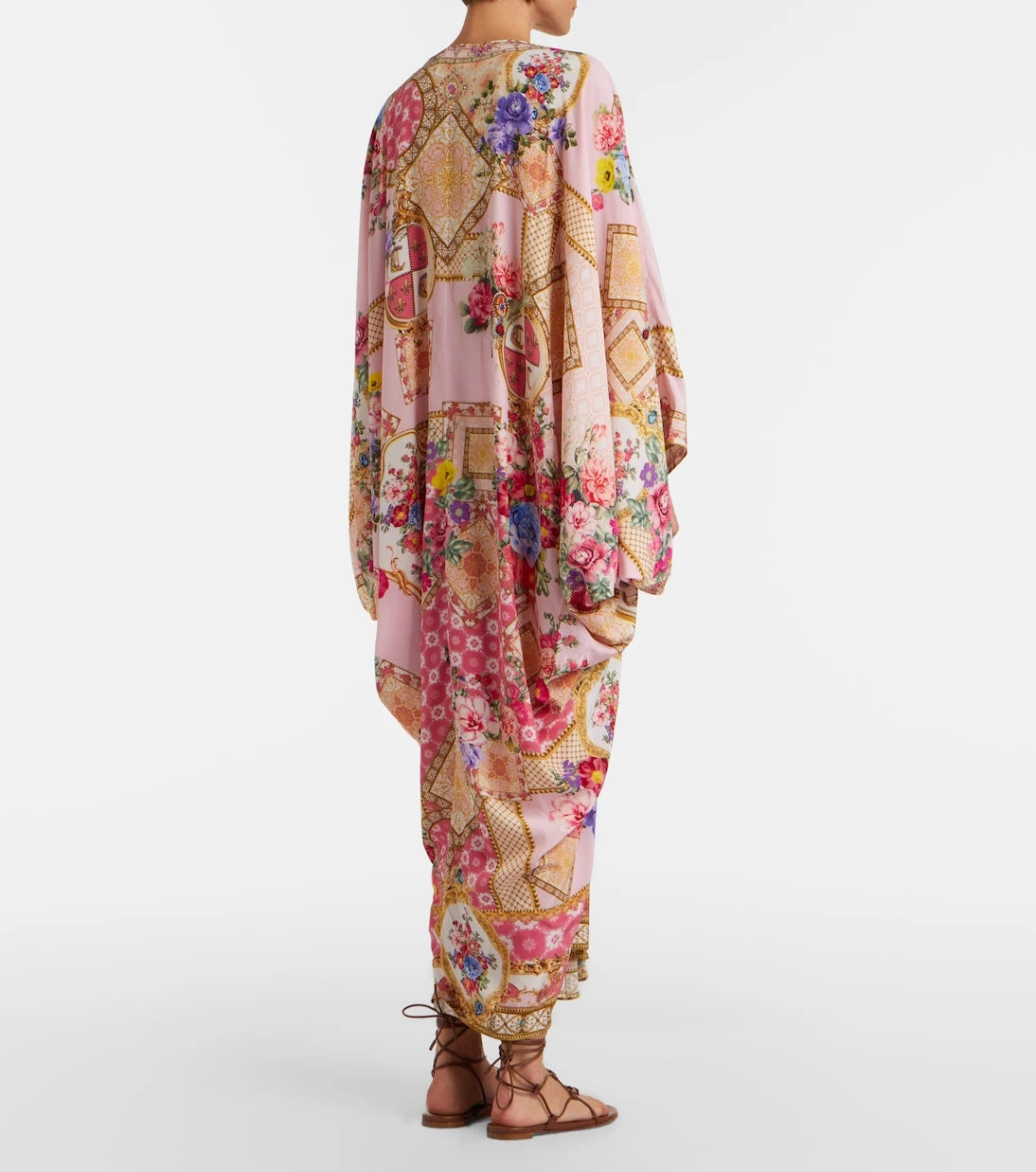 Camilla - Çiçekli ipek kaftan