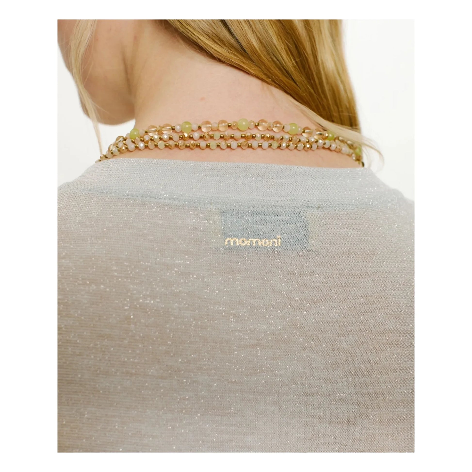 Momoni - Iora Metallic T-shirt | Light grey
