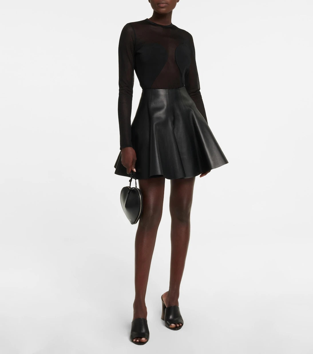 Alaïa - Leather miniskirt