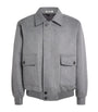 Grey Cashmere Bomber Jacket