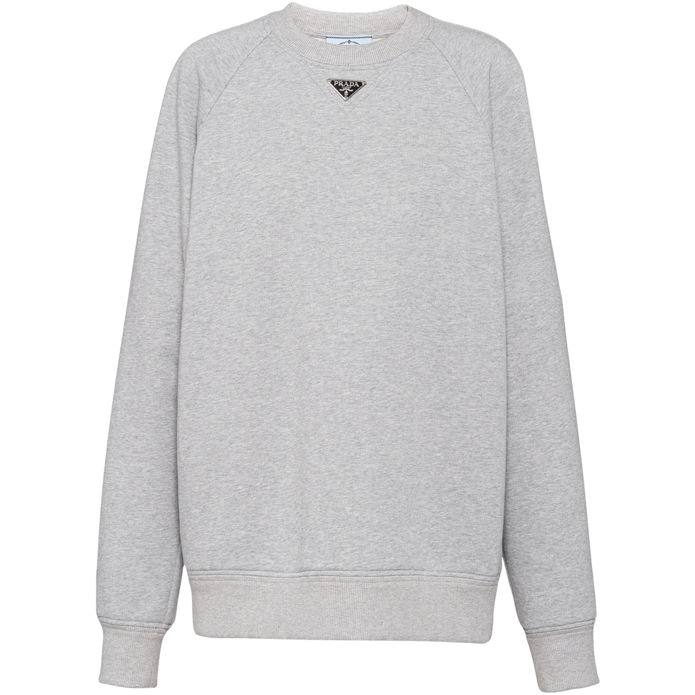 Grey Cotton Logo Sweatshirt