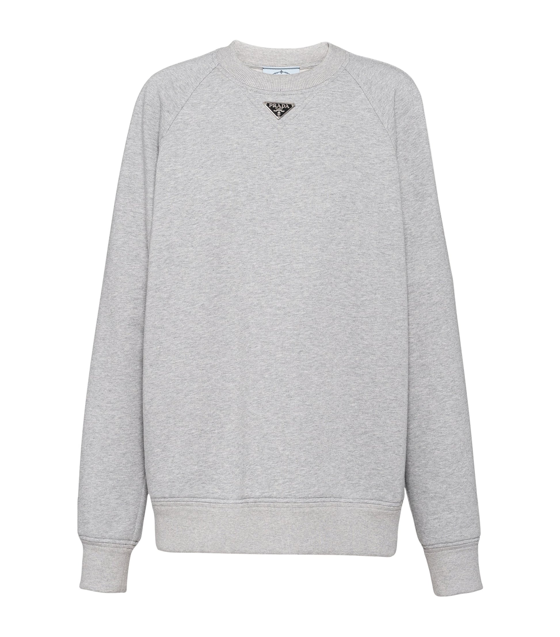 Grey Cotton Logo Sweatshirt