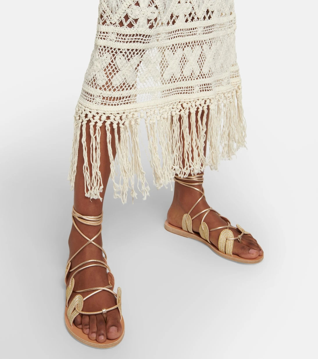 Ancient Greek Sandals - Aristides metallic leather sandals