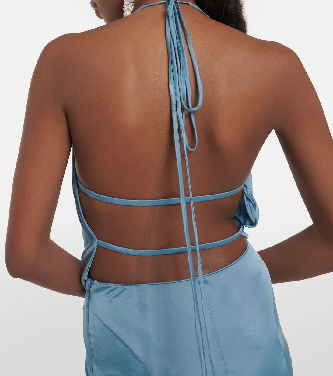 Blumarine - Open-back satin gown