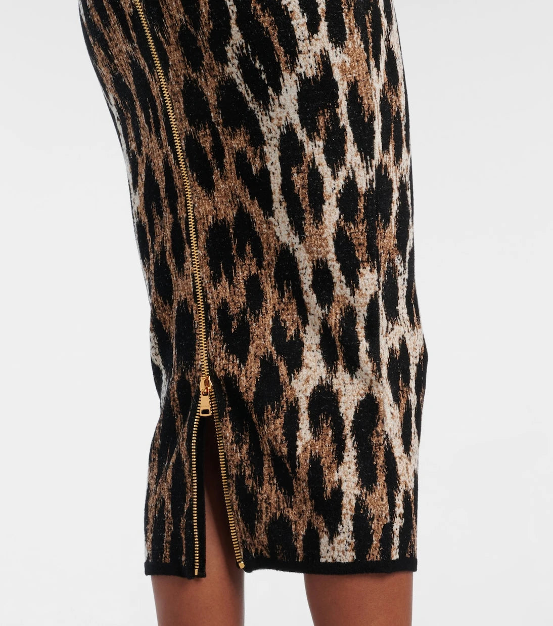 Balmain - Animal-printed halterneck maxi dress