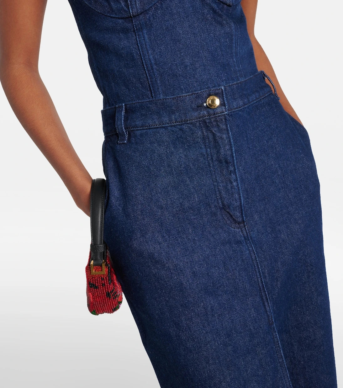 Magda Butrym - Low-rise denim maxi skirt