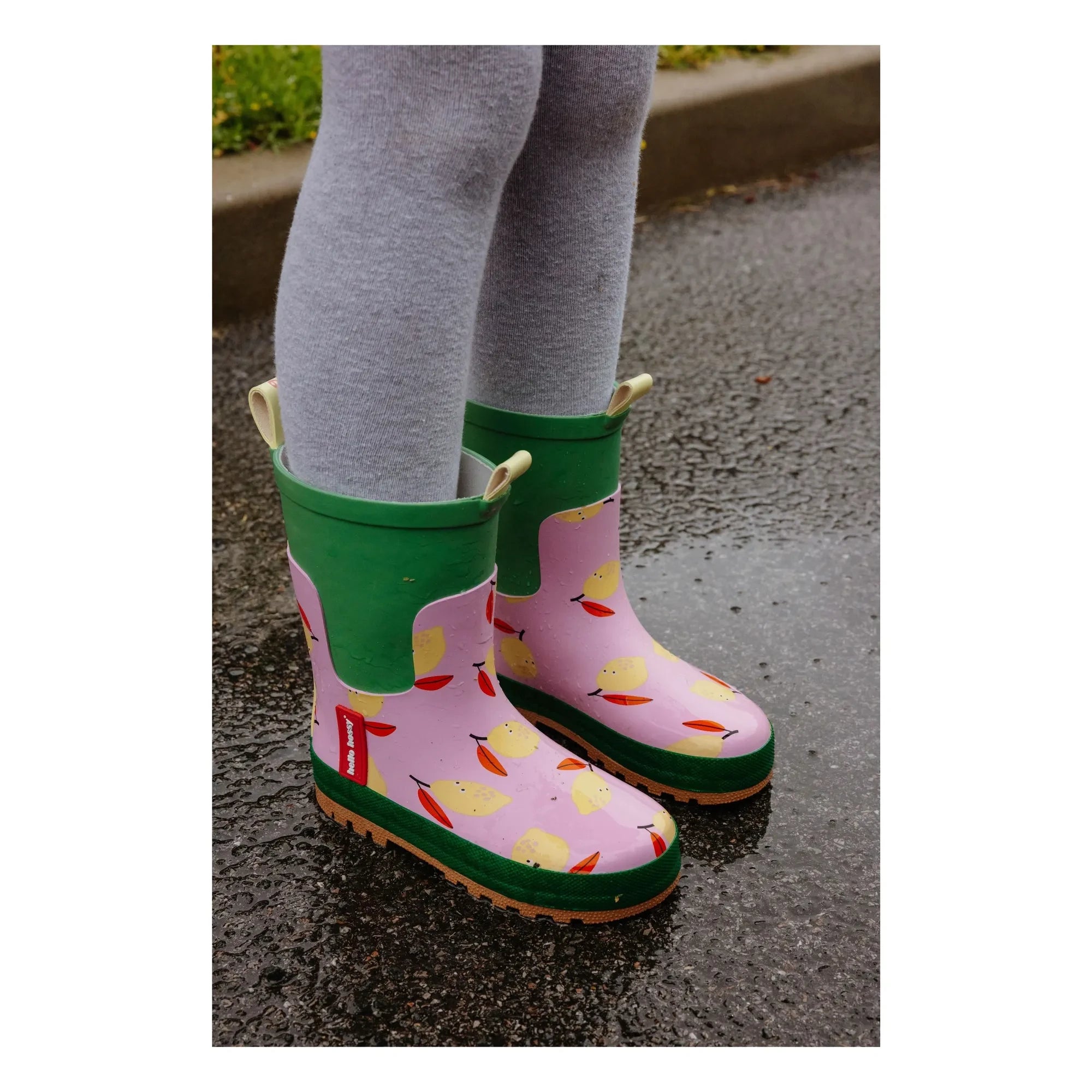 Hello Hossy - Lemony Rain Boots | Pale Pink