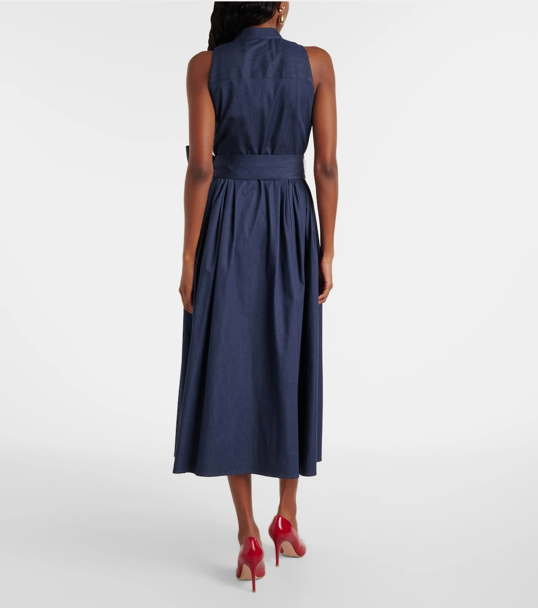 Carolina Herrera - Gathered cotton-blend midi dress