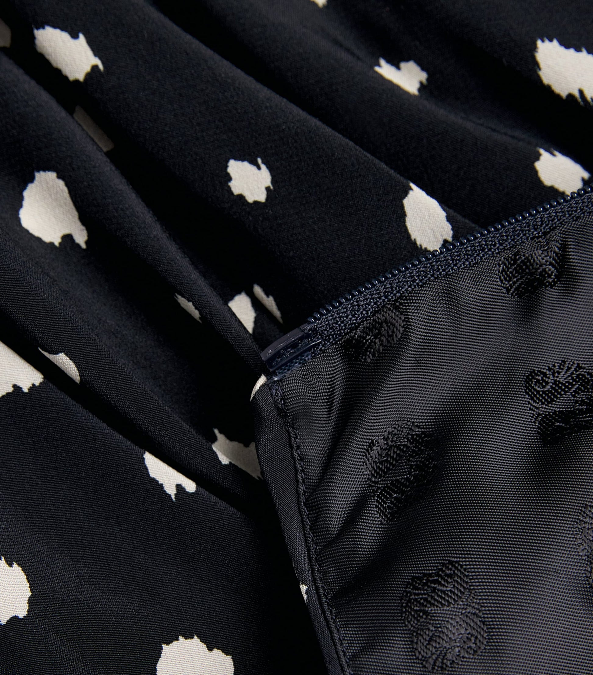 Blazé Milano Navy Silk Polka Dot Top