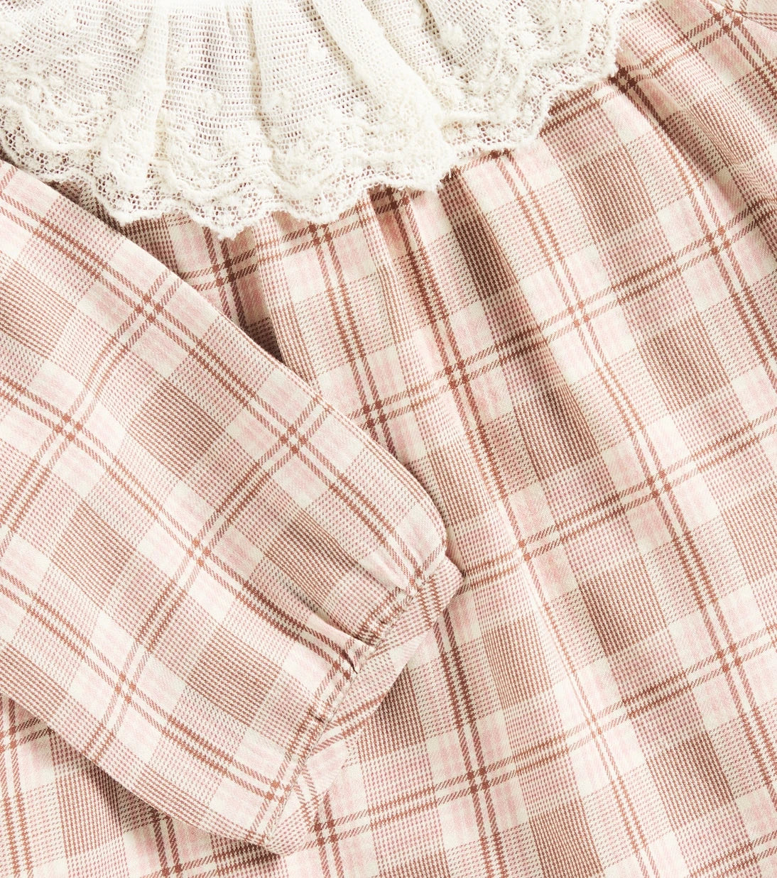 Bonpoint - Baby Flavili lace-trimmed checked dress